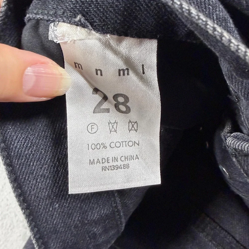 Mnml‎ Jeans Mens 28x32 Black D184 Skeleton Denim Skinny Bones Graphic NWT
